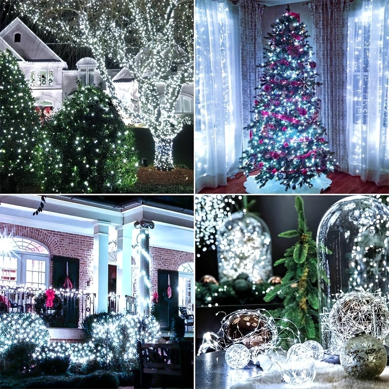 Guirnaldas de luces alimentadas por energía Solar de 12/22/32M, lámpara Solar de alambre de cobre de 300LED, luces de hadas impermeables IP65 para decoración del banquete de boda de Navidad