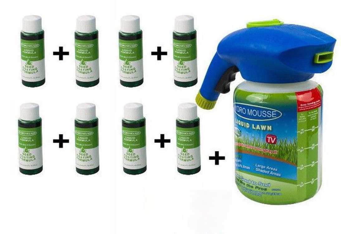 Neue Garten Samen Sprayer Kombination Flüssigkeit Rasen Samen Sprinkler System Gras Kunststoff Samen Sprayer Gießkanne Schnelle Einfach Spritzen: 8pcs X 1Sprayer