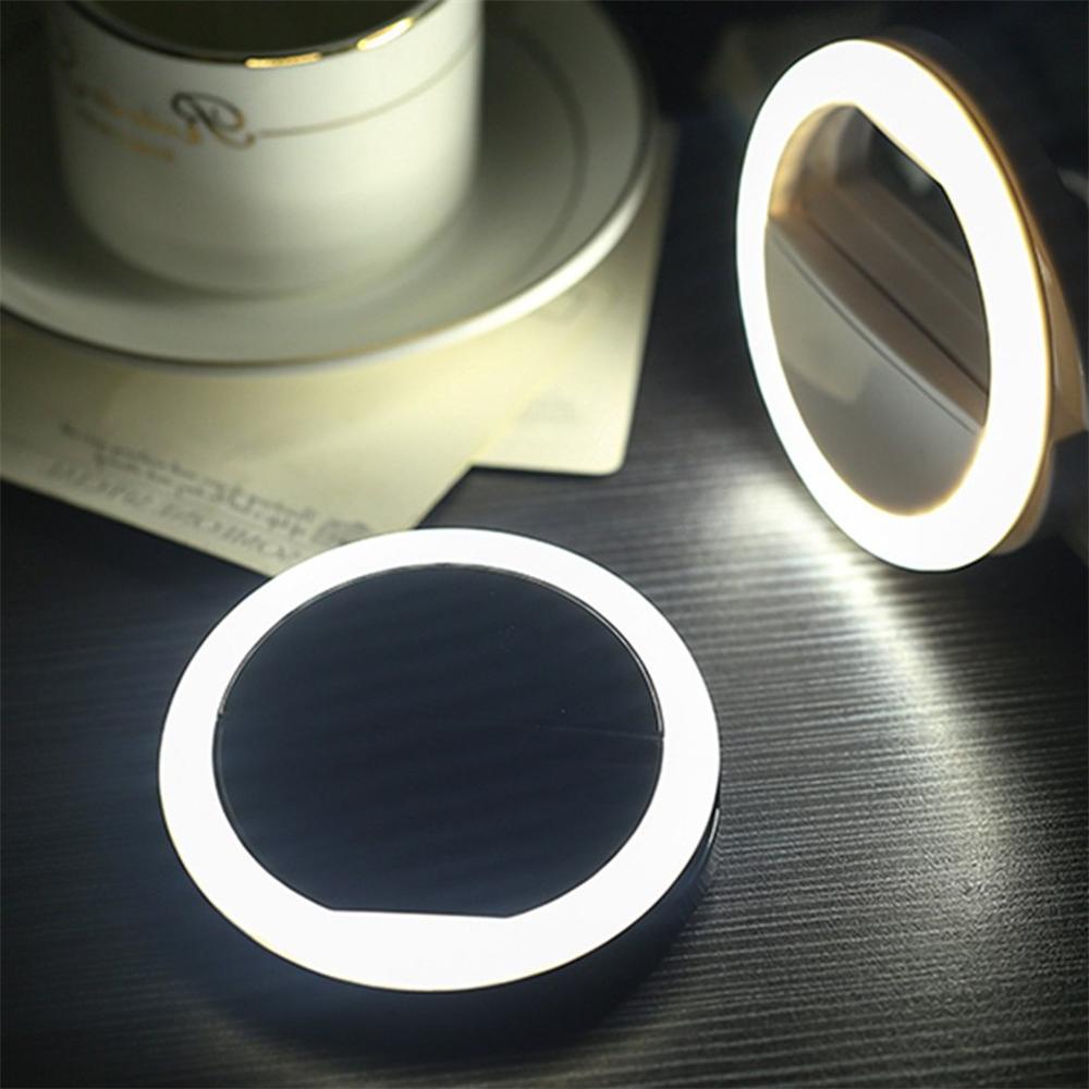 Lumière de Flash Selfie universelle à Led | Mini lampe de poche ronde Portable, objectif de lampe de remplissage de beauté
