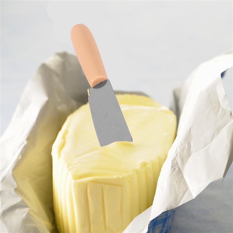 6pcs Butter Knife Stainless Steel Sharp Sturdy Cooking Tool Butter Knife Butter Seprater Wooden Knife for Kitchen Chef Cutting