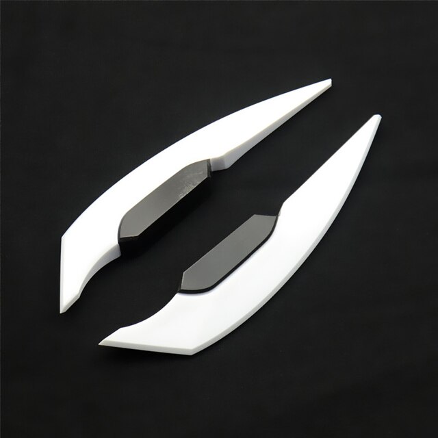 Alerón aerodinámico Universal para motocicleta, pegatina de decoración para Moto, Scooter, 1 par: Blanco