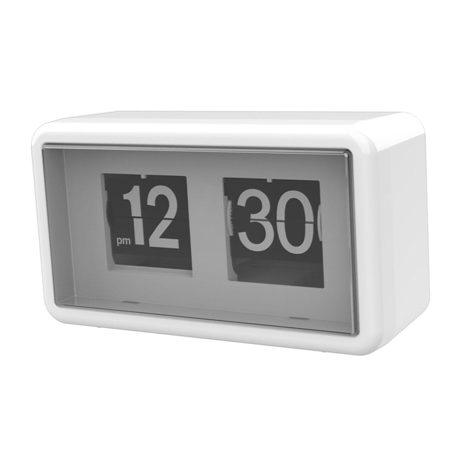 Auto Flip Clock Flip Desk Clock Home Silent Shelf Flip Page Clock orologio da tavolo ampio Display per dormitorio scuola tavolo da pranzo Cafe