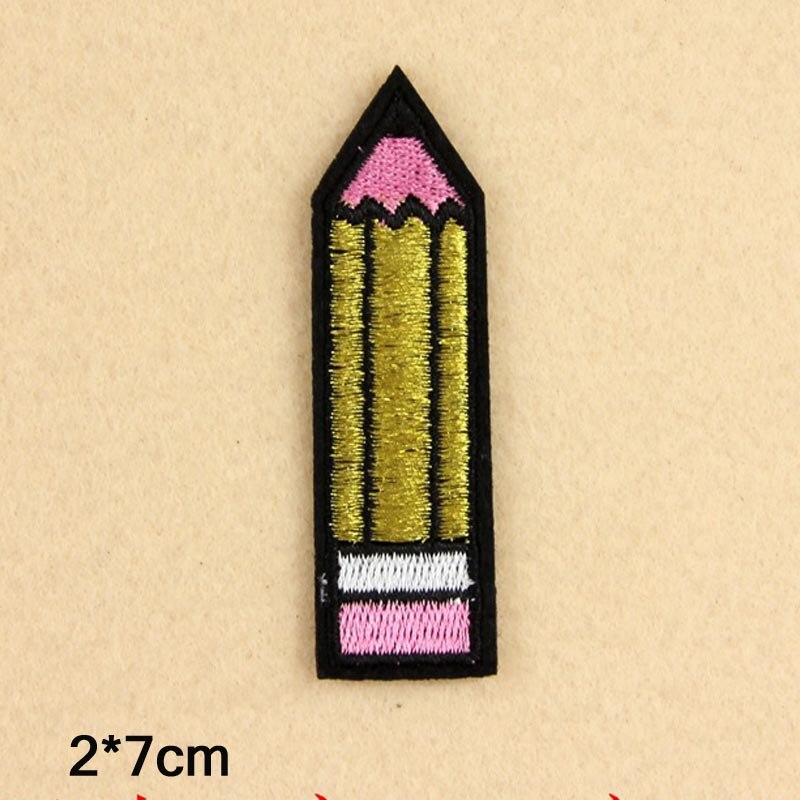 Potlood punk strijkapplicatie kleding patch voor kleding jongens geborduurde patch kledingstuk accessoires