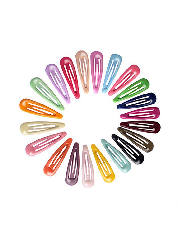 Pinzas de pelo a presión para niña y bebé, accesorios para el cabello para mujer, horquillas, pasadores, pasadores de Color sólido, horquilla de Metal, 24 Uds.