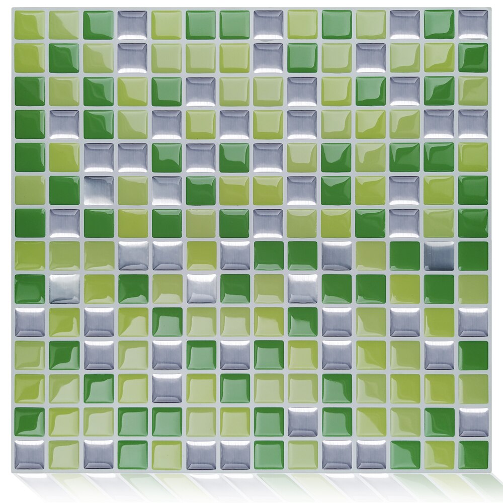 3d mosaik vinyl køkken peel and stick backsplash selvklæbende tapet klistermærke flise  - 1 ark: Mssb -205