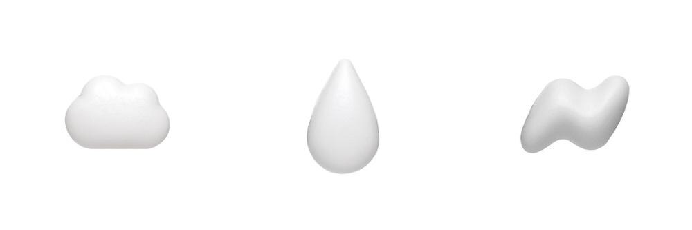 3 Pcs Magnetic Stickers Cloud Refrigerator Stickers Whiteboard Message Magnet 3D Decorative Magnetic Stickers Magnet: white