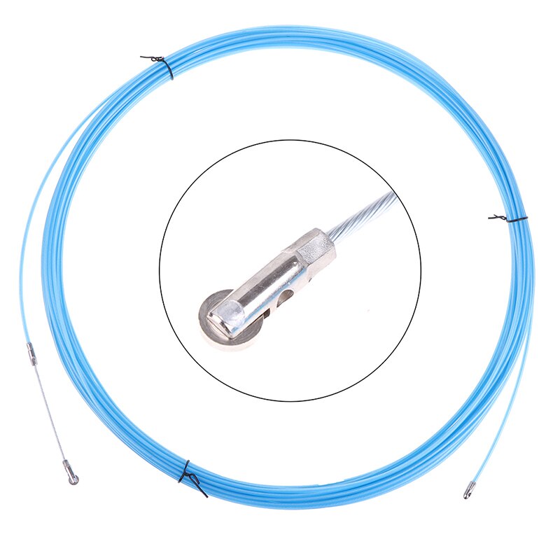 10M/15M/20M/30M/50M Blue Electrician Tape Conduit Ducting Cable Puller Tools with Wheel Pushing