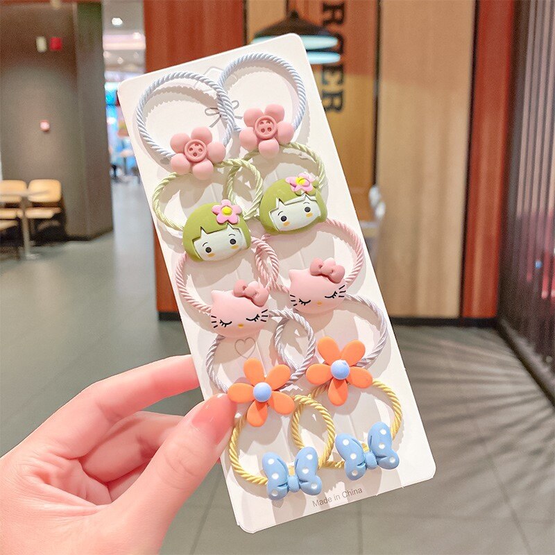 10 ks/sada dojčenské doplnky gumičky do vlasov pre deti elastické gumičky do vlasov detská čelenka pre dievčatko zaväzovací krúžok na hlavu scrunchie: Sivá