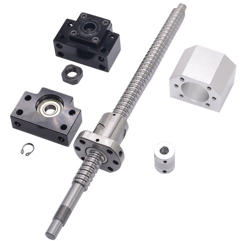 SFU1605 CNC Ball Screw 1605 Ball Nut + Nut Housing BK / BF12 End Support CNC Lathe Accessories