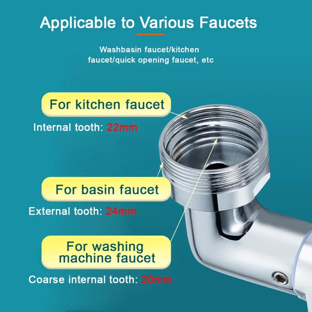 Metall Kupfer Universal 1080° ° Rotation Küchenarmatur Belüfter Extender Wasserhahn Sprühkopf Wasserhahnverlängerung 1080 ° 360 ° Spülbeckensprüher