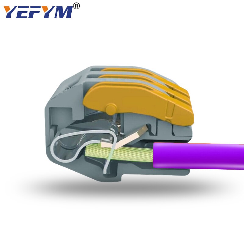 Electrical wiring terminals set cage spring universal fast terminal household connectors for connection push-in terminal block