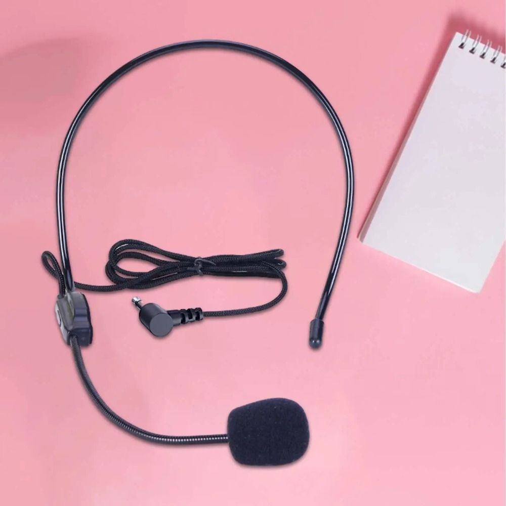 Microfono portatile cablato cuffie flessibili montate sulla testa microfono insegnamento altoparlante da palcoscenico intervista discorso auricolare microfono