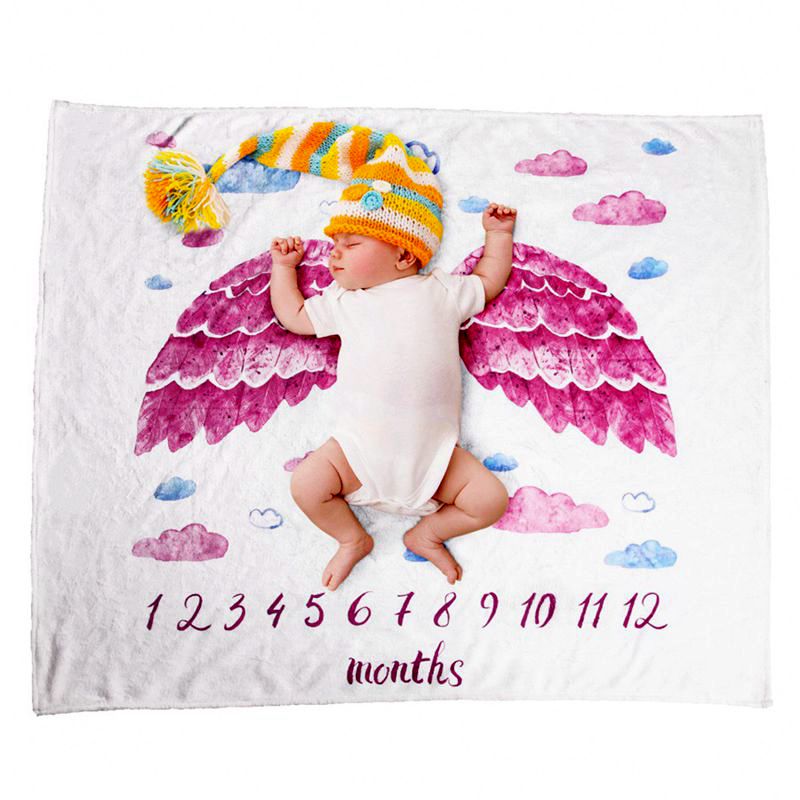 Zachte Baby Baby Milestone Foto Props Achtergrond Dekens Spelen Matten Achtergrond Doek Kalender Foto Accessoires Nordic