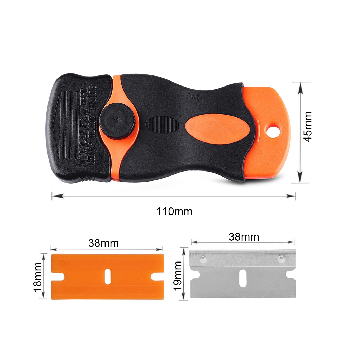 Plastic Razor Blades Scraper Car Window Glass Viny Grandado