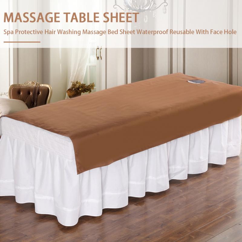 Kosmetisk salon massage spa lagen sofa hjem blødt sengetøj artikel almindelige senge dække med hul