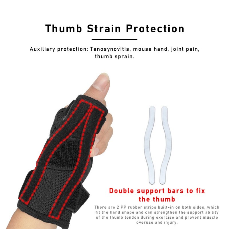 1pcs Thumb Wrist Brace Wraps Carpal Tunnel Arthritis Tendonitis Sprain Wrist Support Bandage Sports Hand Protector