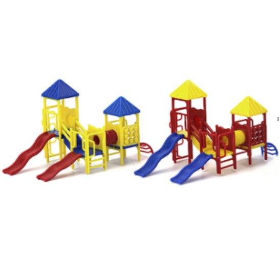 DIY HO N Scale 1:87 1:150 Children Playground Park with Slides Set For Architectural Building Models Scenery Layout