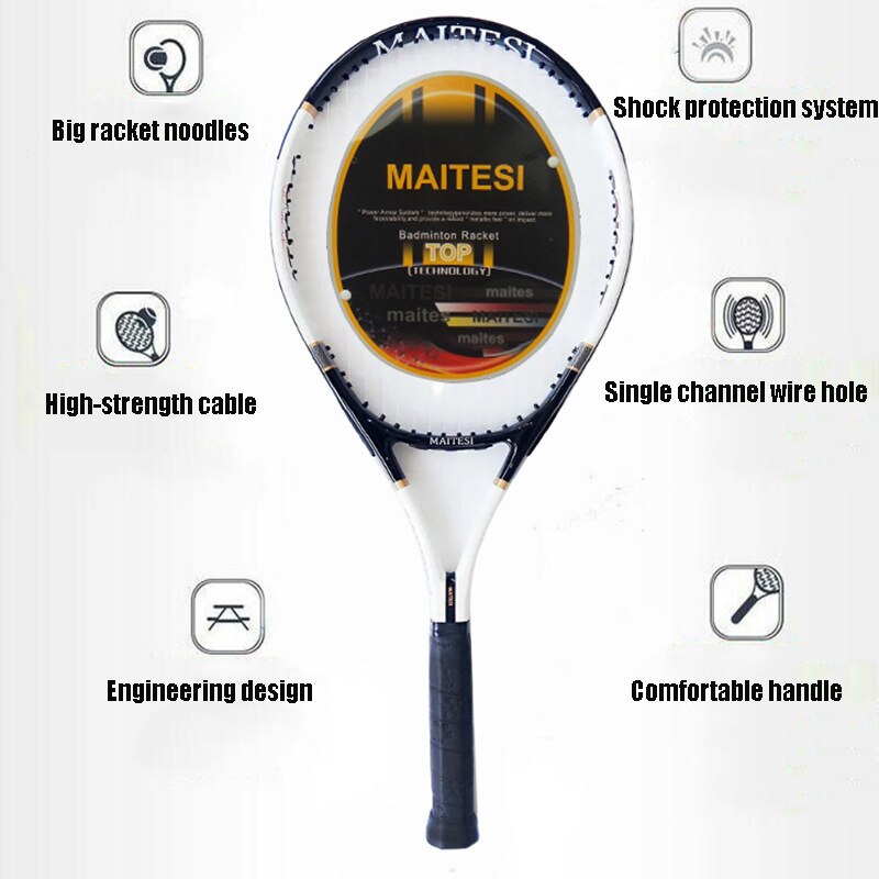 Tennis Racket Carbon Aluminium Geïntegreerde Tennisracket Beginnende Beginner Training Tennisracket-40
