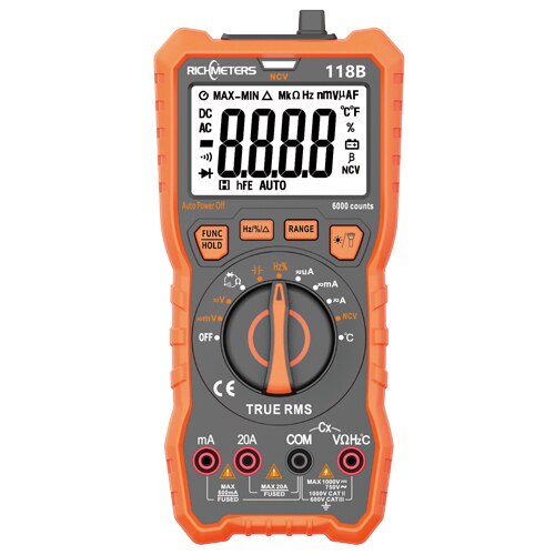 RICHMETERS 118C 20A Digital Multimeter 6000 Counts... – Grandado