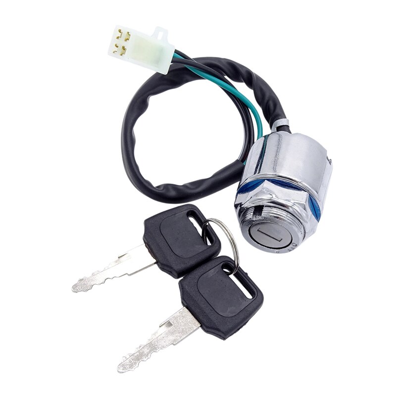 4 ledninger elektrisk scooter atv knallert kart metal tændingsnøglelås lås moto tilbehør til 4 hjulede kart motorcykler dirt bike