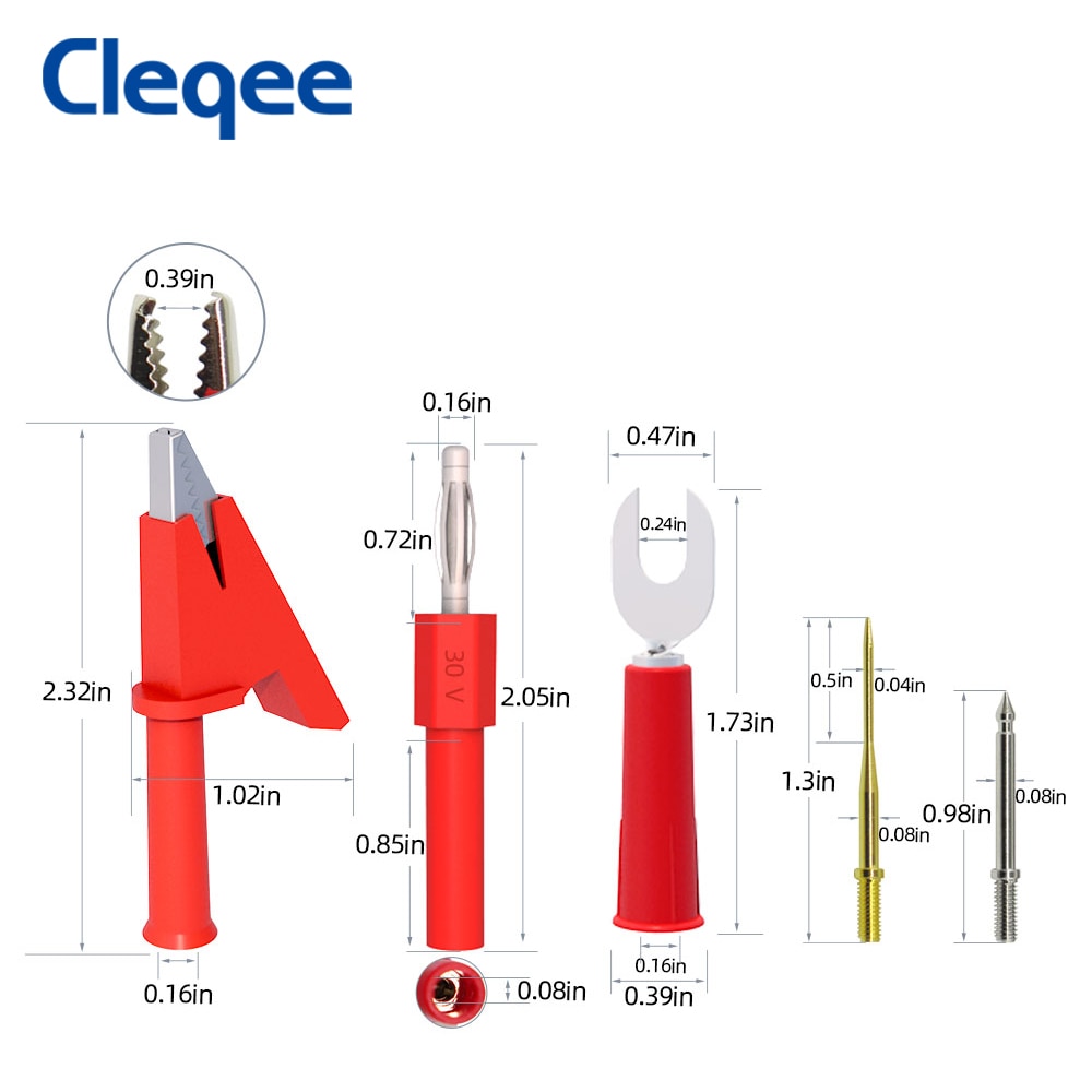 Cleqee Multimeter Probe Probes Vervangbare Naalden Test Leidt Kits 