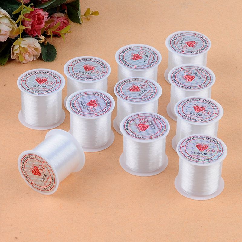 3 Pcs 0.3Mm Vislijn Nylon Vis Vislijn Spool Kralen String Sieraden Kralen Draad Voor Diy Crafting
