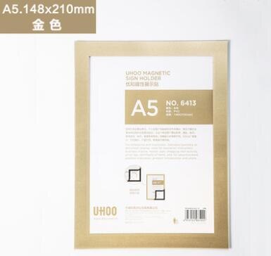 Plastic Pvc Poster Picture Paper Display Holder Frame A5 A3 A4 Store Advertisement Sign Frame: A5 Gold