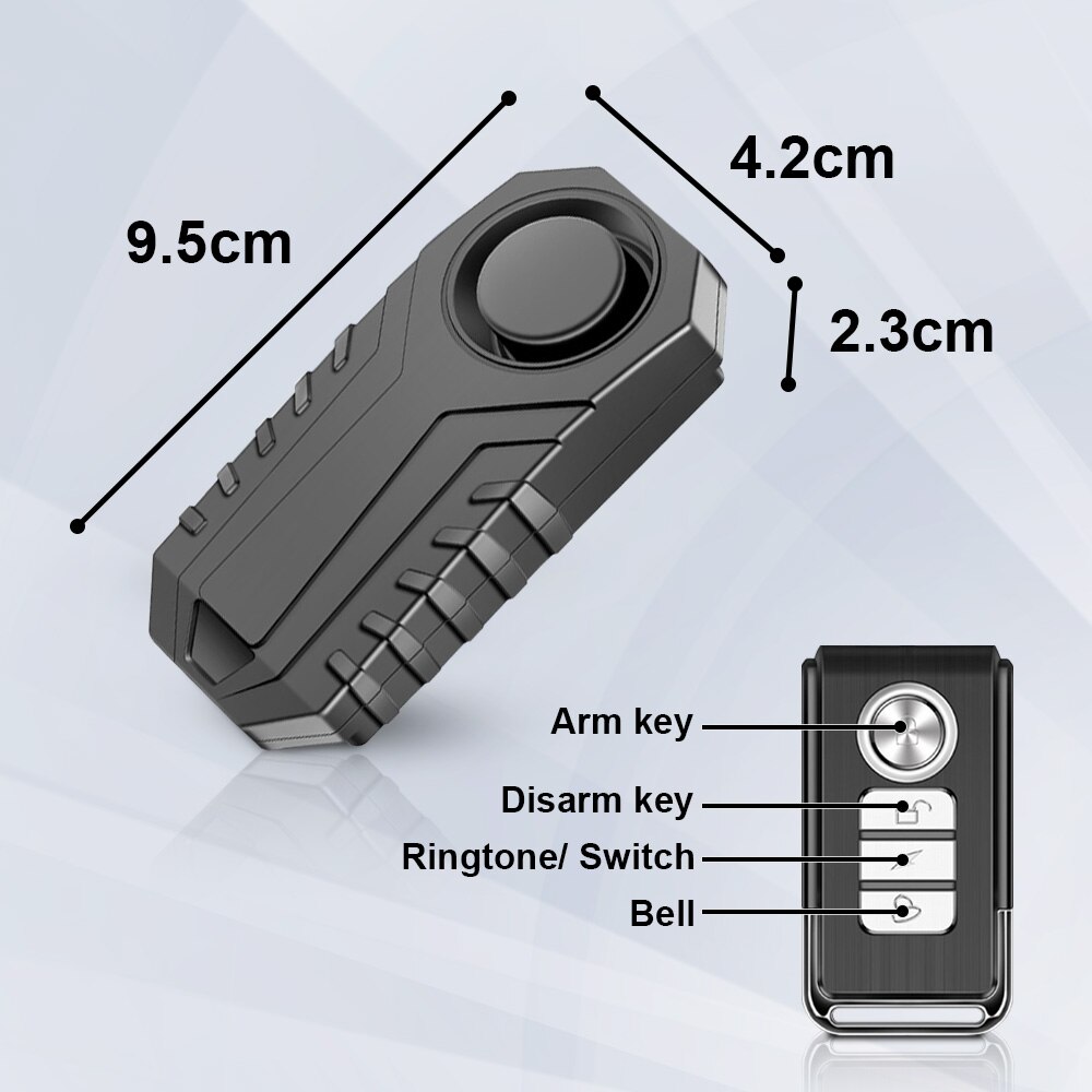 Waterproof Bike Anti Theft Warning Alarm Motorcycle Electric Bicycle Security Anti Lost Remote Control Vibration Detector Alarm