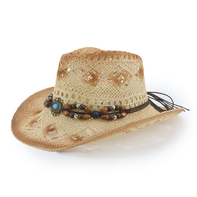 sun hats western cowboy panama wide brim with band belted straw hats natural raffia summer luxury weave handmade men women hats