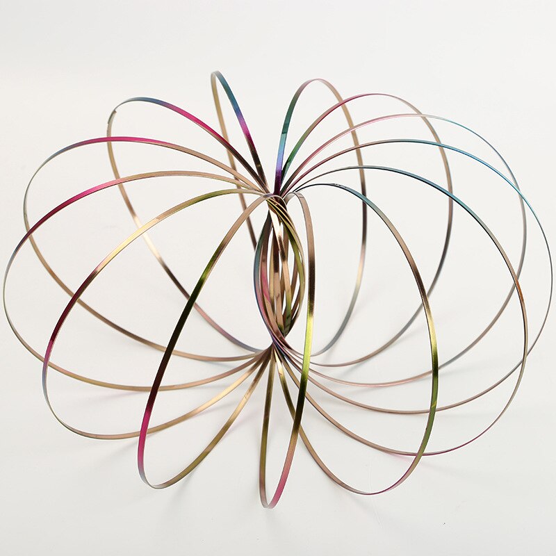 Nowy magiczny pierścień Toroflux Torofluxus Flowtoy niesamowite pierścień przepływowy zabawki kinetyczny wiosna zabawki śmieszne gry na świeżym powietrzu inteligentna zabawka denerwować: wielobarwność