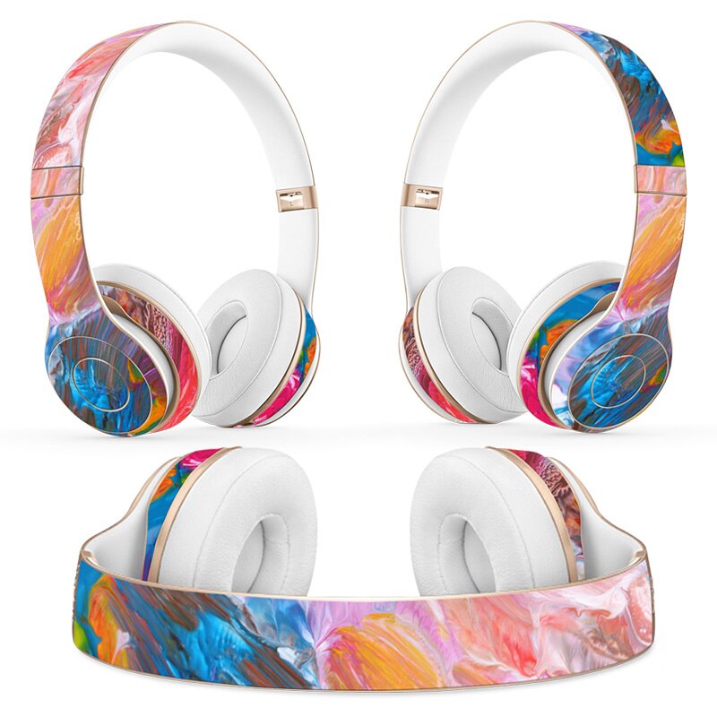 colorful Headphone Sticker for Beats Solo 2 solo 3 Wireless Headphone skin sticker for solo2 solo3 vinyl sticker: TN-Solo2-0052