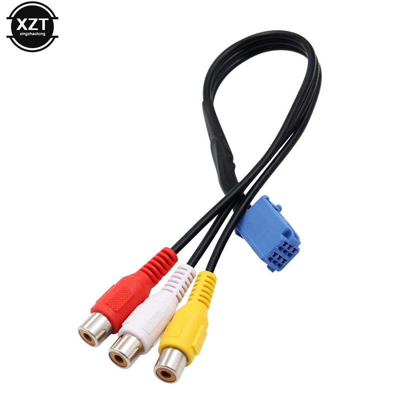 1 stk til bil rca adapter vtr kabel til toyota 6 pin blå av port stik til nszt -w62g nsct -d62d(n161)