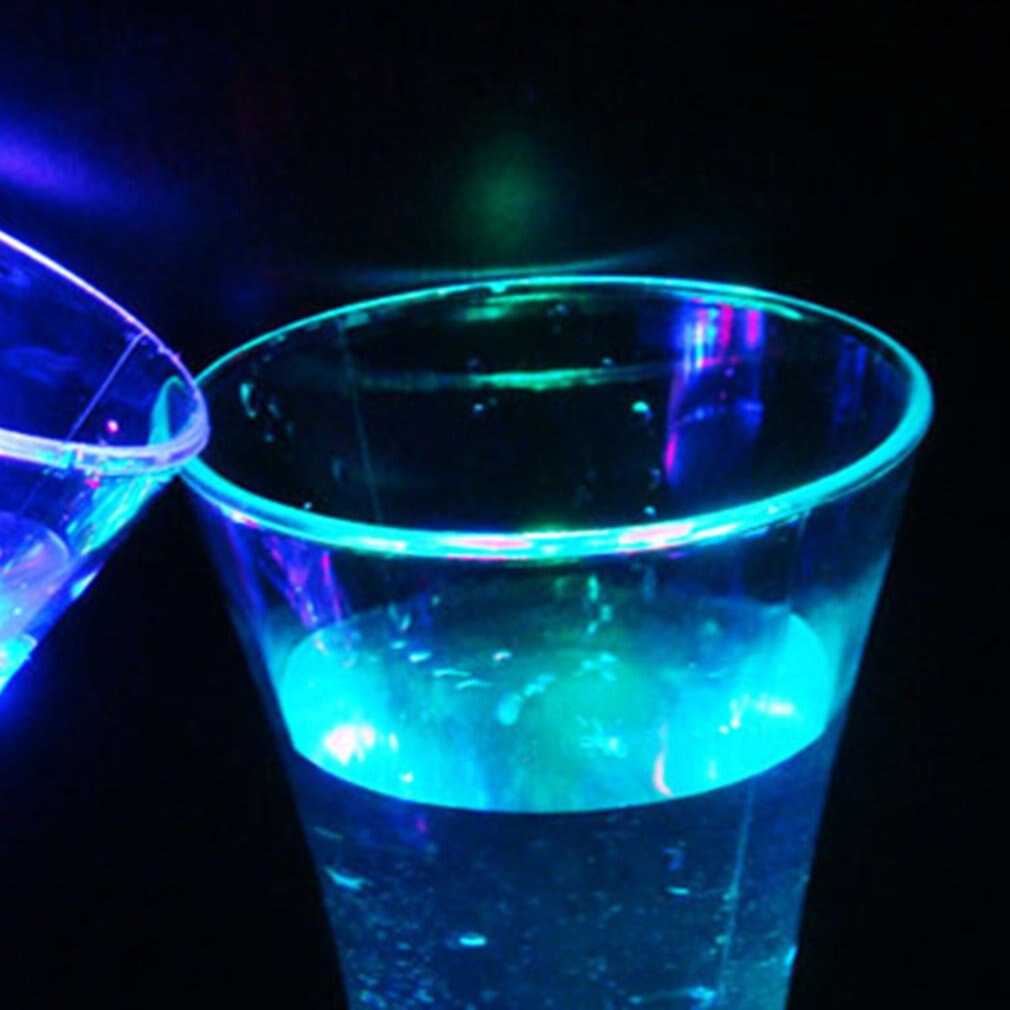 PREUP LED Colorful Glowing Heart Shape Cup Flash Water Luminous Cup For Induction Light Beer Bottle Cool Drink Wine