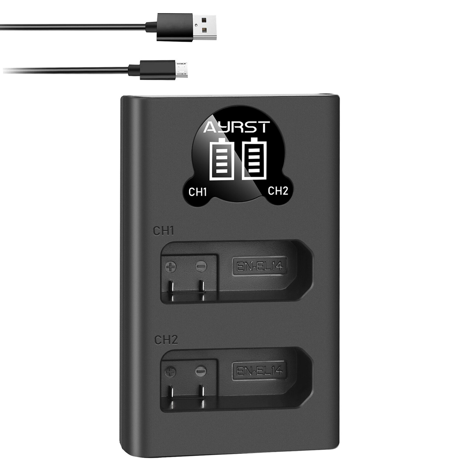 EN-EL14 EN-EL14A EL14 Replacement Camera Battery for Nikon D3100 D3200 D3300 D3400 D5600 D5100 D5200 P7000 P7800: 1 SET Charger