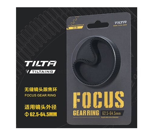 Tilta Tiltaing Seamless Focus Gear Ring 360 ° Rotation Silent Follow Focus Ring For SLR DSLR Camera Accessorie: 62.5-64.5mm