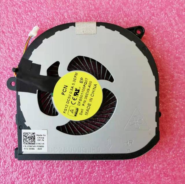 CPU GPU Cooler Fan/Heatsink For Dell XPS 15 9550 Precision 5510 0HYY21/036CV9 0RVTXY RVTXY-A00 DC28000GKF0 5V 0.5A Radiator: GPU Fan 036CV9