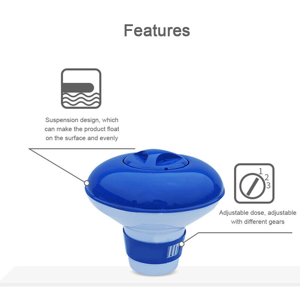 50 Chlorine Tablet Floating Dispenser Pool Spa Swimming Multi functional