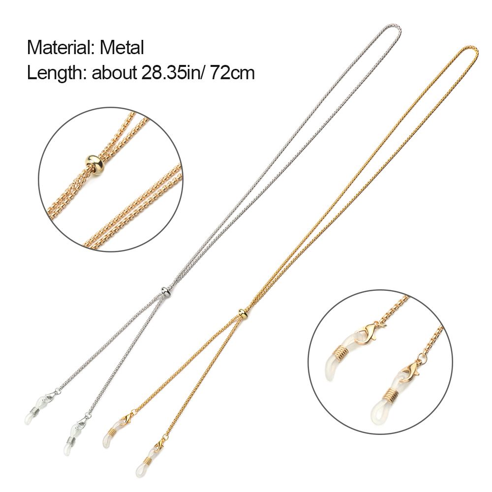 Cordini per occhiali da sole anti-smarrimento in metallo alla moda, cinturino per occhiali, catena per maschera, catene per occhiali