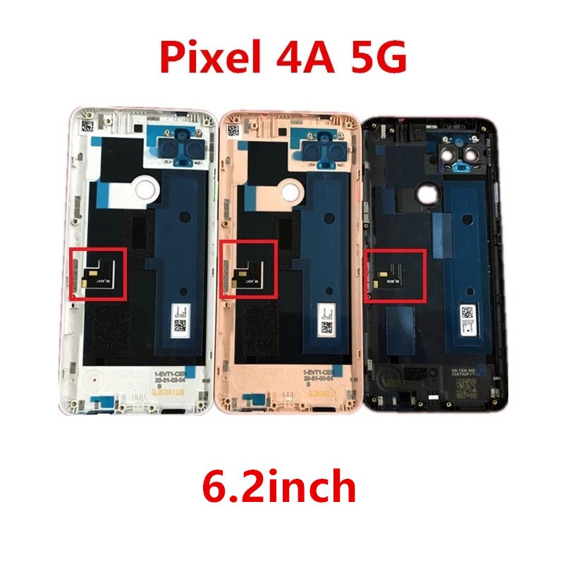 Pixel4A Back Cover For Google Pixel 4A / 4A 5G Housing Rear Door Phone Repair Replace Battery Case + Camera Glass