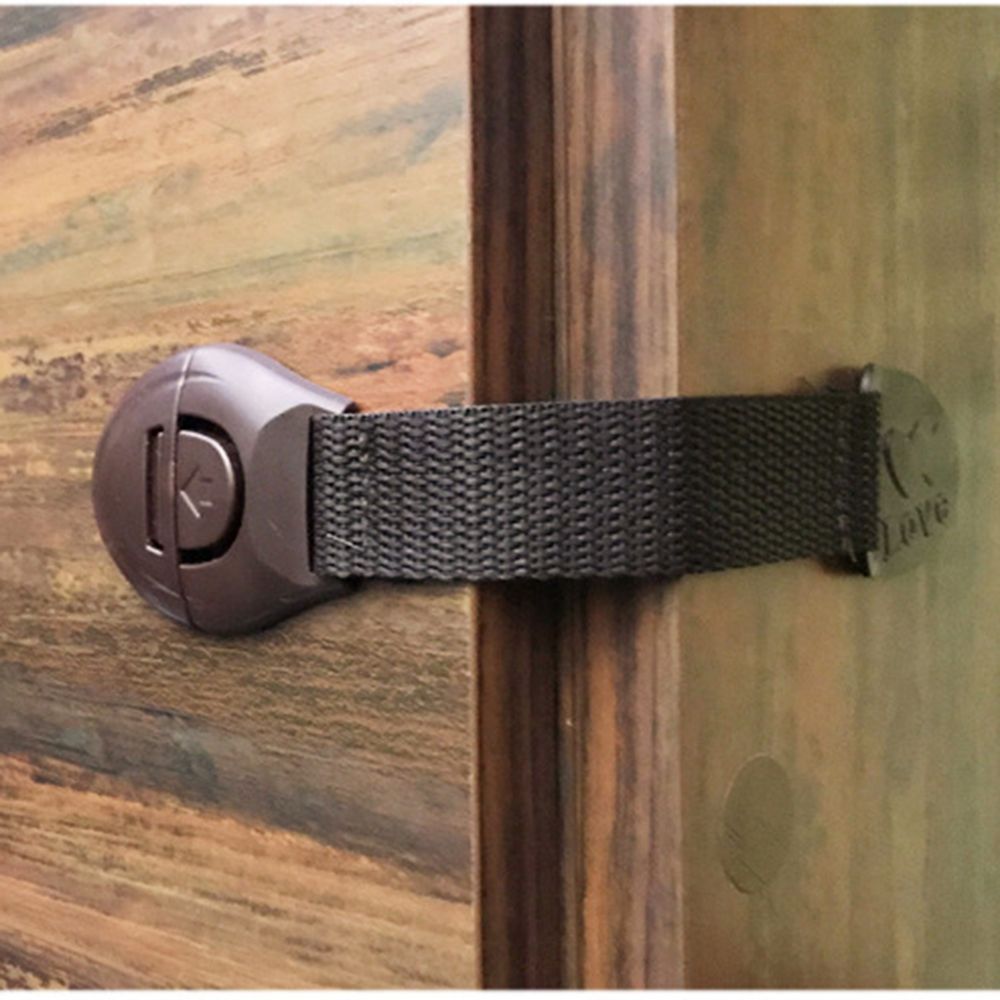 10pcs/lot Brown Cabinet Safety Lock for Baby Furniture Door Drawer Lock Refrigerator Safety Locks Child Proof Infant Protector