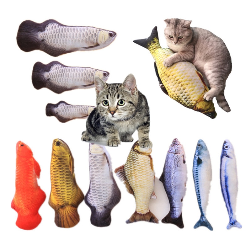 Simulation Plush Catnip Fish Toy for Cat Playing Training Tool Cats Pets Mint Fish Chew Toys Cat Rest Bite Pillow Scratch Board