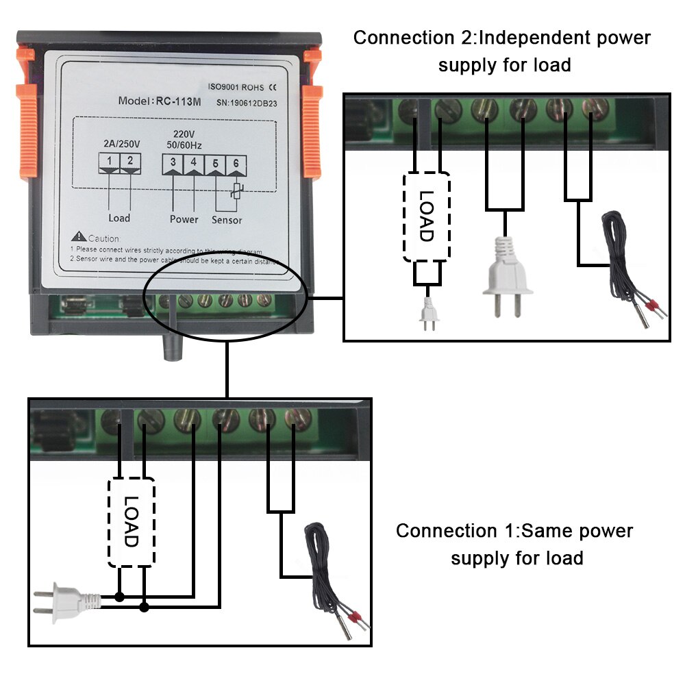 RC-113M AC 220V 2A PID Temperature Controller for Heating Digital Thermostat Regulator Termostato for Incubator Lab