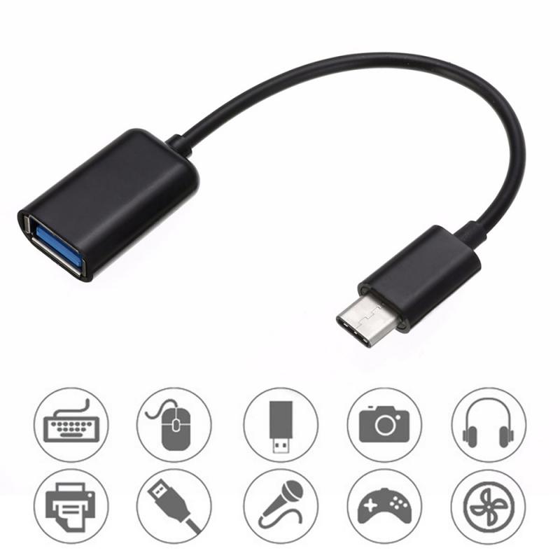 1pc Universal USB Type C 3.1 Male To USB 3.0 A Female Cable 16CM Data Wrie USB Adapter Glossy Type-C OTG Line Connecter Keyboard