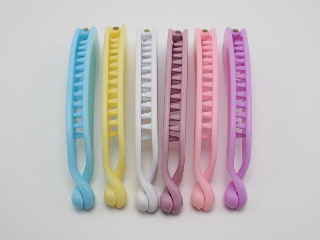 10 Mixed Color Plastic Banana Clips Hair Claw Comb Ponytail Holder 110mm for DIY Craft