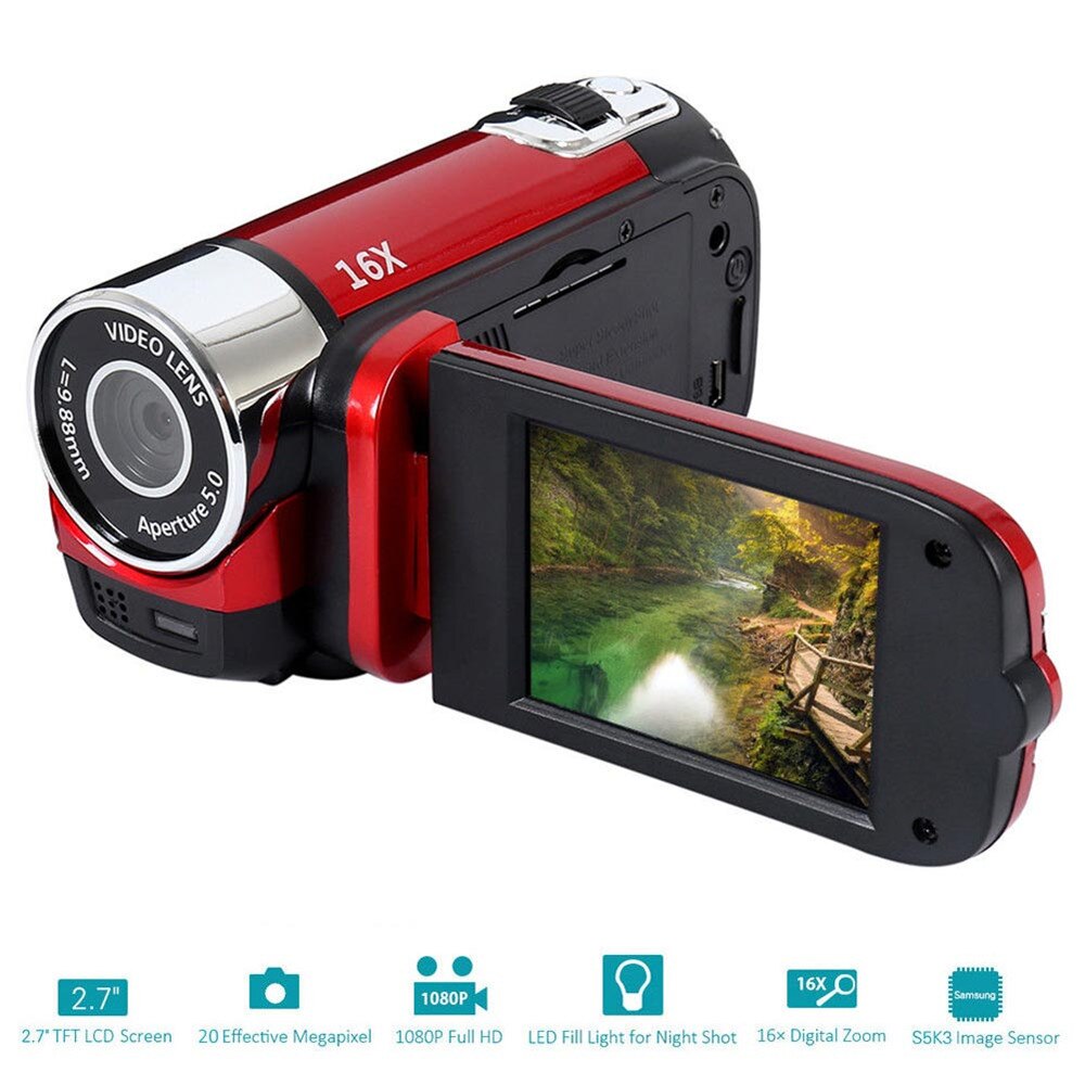 2.7-calowy TFT-LCD 24MP 16X Powiększenie 1080P aparat cyfrowy anty-potrząsnąć