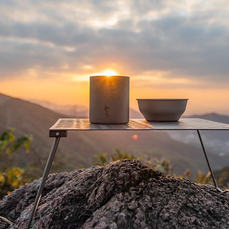 Naturehike Wintereik Dubbele Titanium Fles Outdoor Picknick Servies Draagbare Camping Ultra Licht Puur Titanium Cup