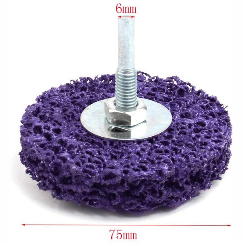 5Pcs 3inch Poly Strip Wheel Surface Conditioning Angle Grinder Polishing Disc with 6mm Shank for Rust Paint Remove Clean