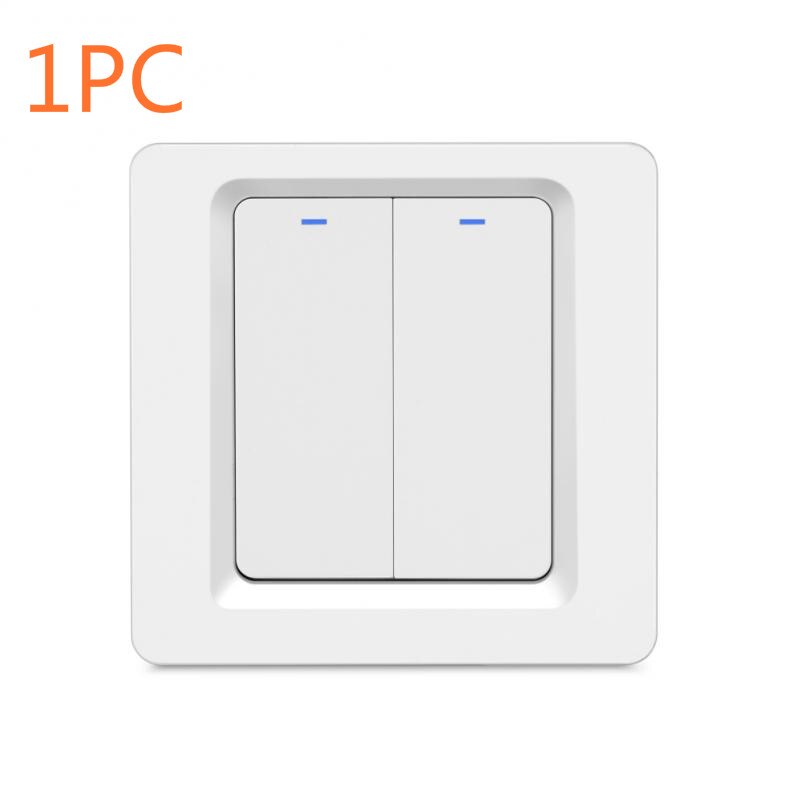 Wifi Wall Touch Switch 1/2/3 Gang 220V Zigbee TUYA Single Fire Smart Touch Switch For Alexa Google Home Assistant EU Smart Home: 2 Gang