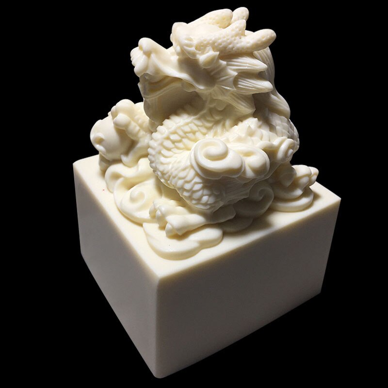 Chińnarty rzeźba smoka betonu ornament silikonowe formy Diy Model smoka cementu tynk ornament