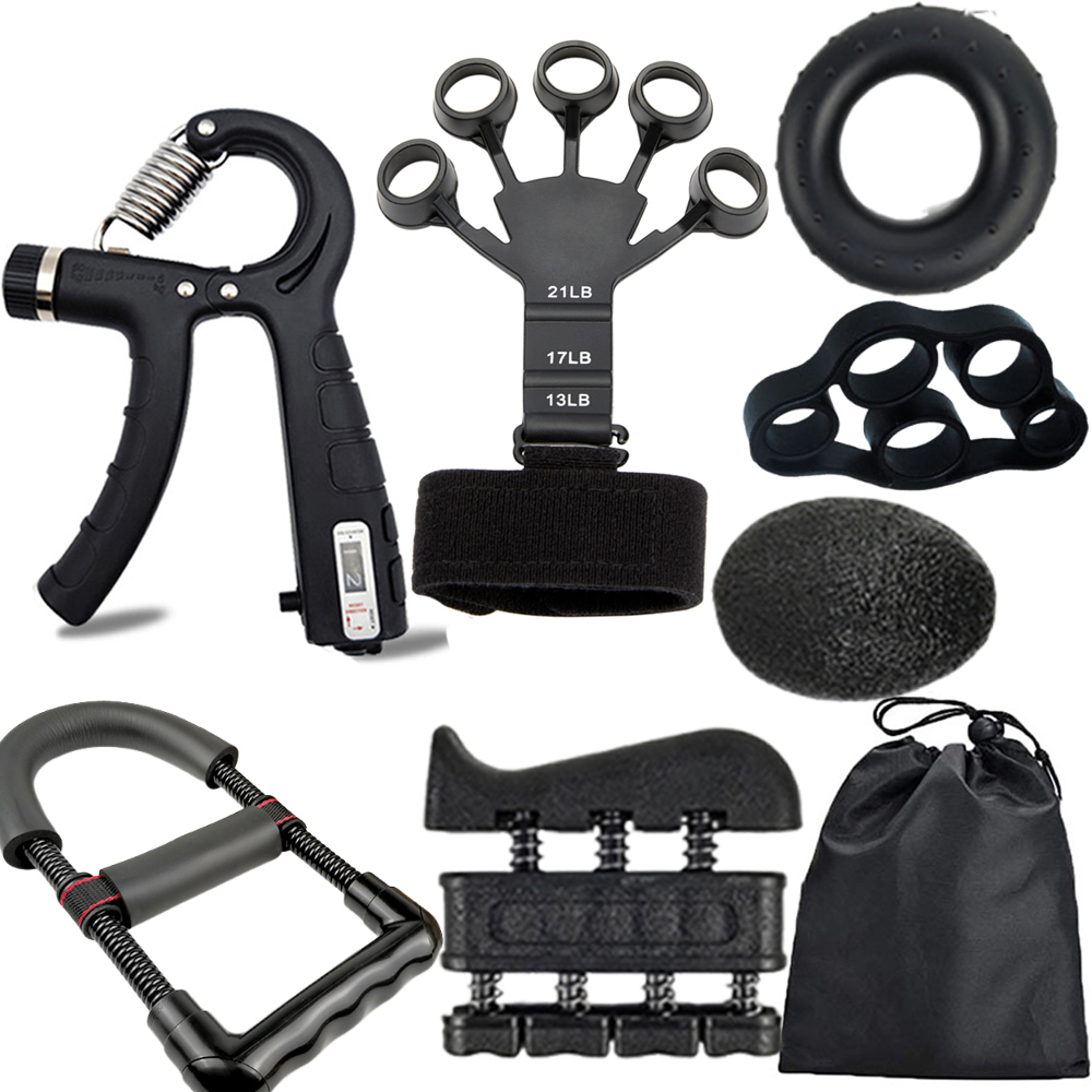 Adjustable Grip Strength Trainer Wrist Finger Exerciser Hand Grip Strengthener Muscle Building Injury Recover Expander Kit